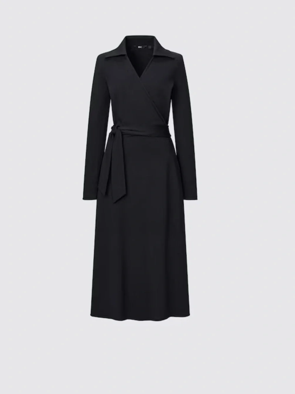 Uniqlo X Clare Waight Keller Wrap Long-Sleeve Dress Black SMALL